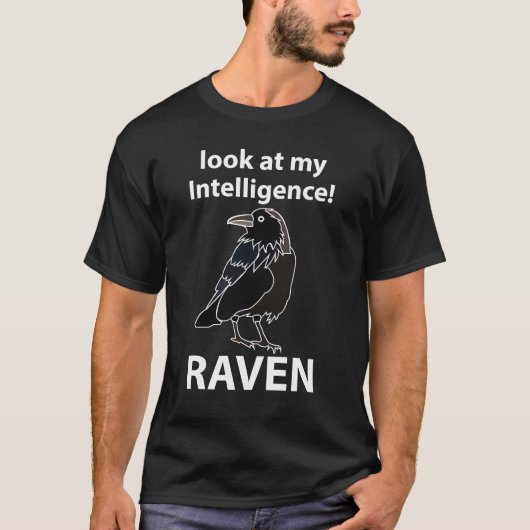 Raven Blick auf meine Intelligenz Raven T-Shirt (Vorderseite)
