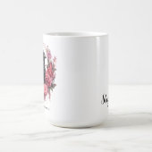 Raven botanisch floral rosa kaffeetasse (Mittel)