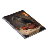 Raven Candlelit Violin-Notebook Notizblock (Rechte Seite)