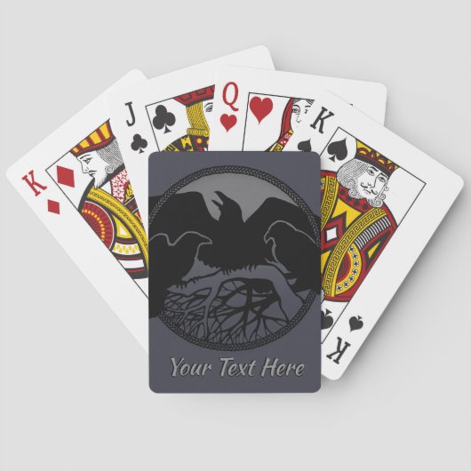 Raven Cards Custom Tribal Art Spielkarten (Rückseite)