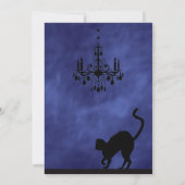 Raven & Chandelier Lila Haze Halloween Einladung (Rückseite)