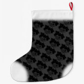 Raven Christmas Strumpf Native Art Raven Strumpf Großer Weihnachtsstrumpf (Rückseite)