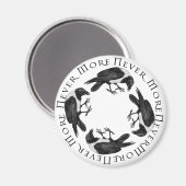 Raven Circle Magnet (Vorderseite/Rückseite)