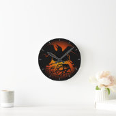 Raven Clock Native Raven Art Wall Clocks & Gifts Runde Wanduhr (Zuhause)