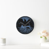 Raven Clock Native Raven Art Wall Runde Wanduhr (Zuhause)