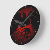 Raven Clock Native Raven Art Wall Runde Wanduhr (Winkel)