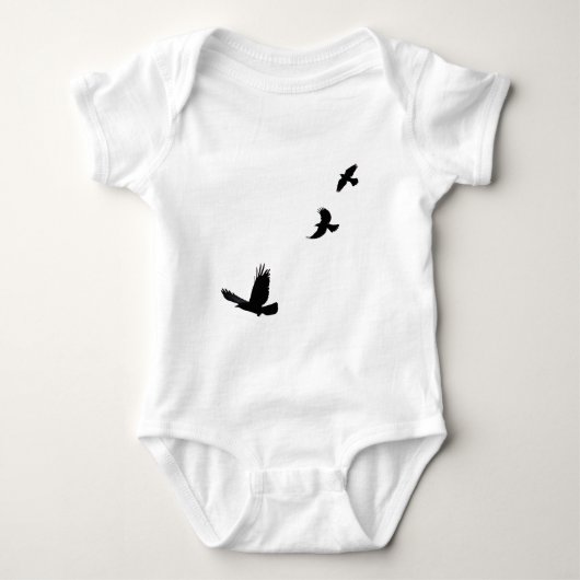 Raven & Common Grackles Birdlovers Geschenk Baby Strampler (Vorderseite)