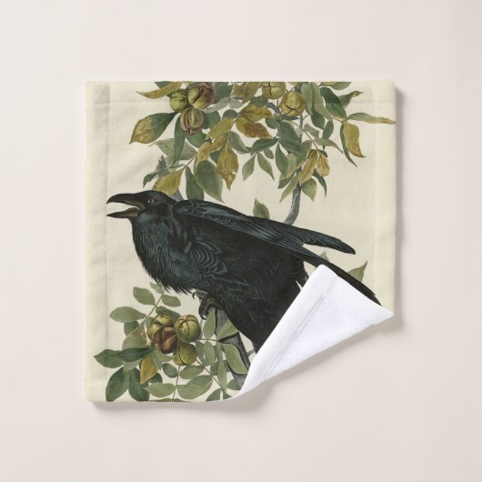 Raven (Common Raven) von Audubon Birds of America Badhandtuch Set (Waschlappen)
