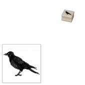 Raven Creepy Crow Bright Gothic Ink Art Gummistempel (Stempel)