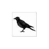 Raven Creepy Crow Bright Gothic Ink Art Gummistempel (Prägung)