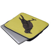 Raven Creepy Crow Bright Gothic Ink Art Laptopschutzhülle (Vorne Knopf)