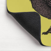 Raven Creepy Crow Bright Gothic Ink Art Mousepad (Ecke)