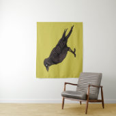 Raven Creepy Crow Bright Gothic Ink Art Wandteppich (Beispiel)