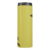 Raven Creepy Crow Bright Gothic Tinte Art Name Thermosbecher (Rückseite)