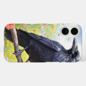 Raven Crow auf Zweig Case-Mate iPhone Hülle (Rückseite (Horizontal))