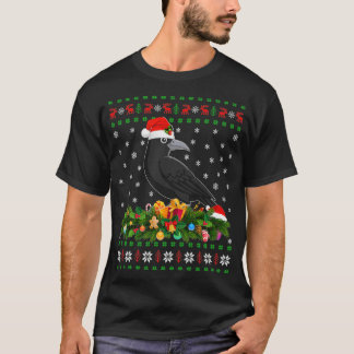 Raven Crow Bird Lover Xmas Weihnachtsmannmütze Ugl T-Shirt