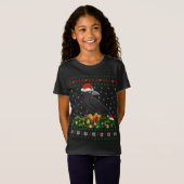 Raven Crow Bird Lover Xmas Weihnachtsmannmütze Ugl T-Shirt (Vorne ganz)