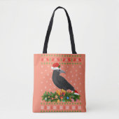 Raven Crow Bird Lover Xmas Weihnachtsmannmütze Ugl Tasche (Vorderseite)