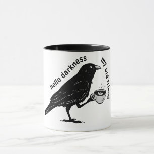 Raven Crow Coffee Fall   Niemals Mehr Poe Gothic P Tasse