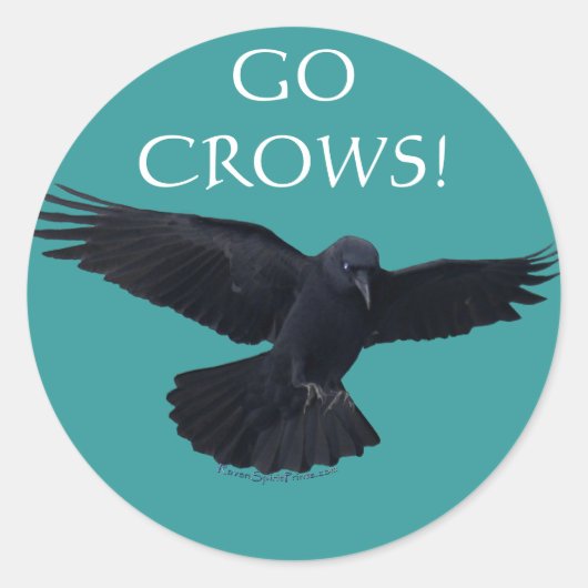 RAVEN & CROW Designs neu! Runder Aufkleber (Vorderseite)