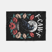 Raven Crow F-craw-f Halloween Bird Fcawf Gothic Sp Fleecedecke (Vorderseite (Horizontal))