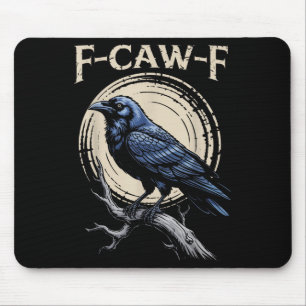 Raven Crow F-craw-f Halloween Bird Fcawf Gothic Sp Mousepad