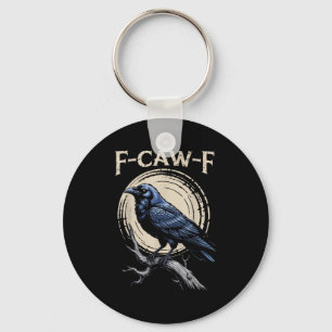 Raven Crow F-craw-f Halloween Bird Fcawf Gothic Sp Schlüsselanhänger