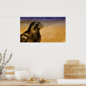 Raven Crow Gothic Fantasy Black Bird Nature Poster (Küche)