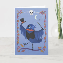 Raven Crow Halloween Geburtstag Karte