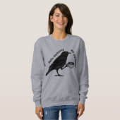 Raven Crow Kaffee Herbst | Niemals Mehr Poe Gotisc Sweatshirt (Vorne ganz)