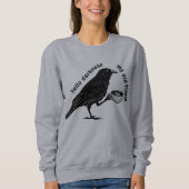 Raven Crow Kaffee Herbst | Niemals Mehr Poe Gotisc Sweatshirt (Vorderseite)
