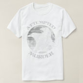 Raven Crow versucht Mord Retro Moon Wiccan Paga T-Shirt (Design vorne)