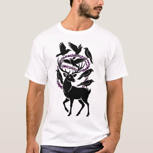 Raven Crown Deer T-Shirt (Vorderseite)