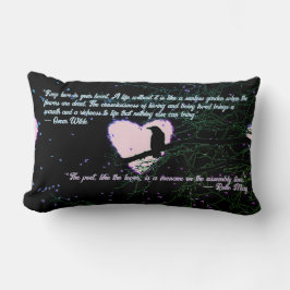Raven Dark Liebe knackte glühendes Herz mit Zitate Lendenkissen