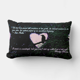 Raven Dark Liebe knackte glühendes Herz mit Zitate Lendenkissen