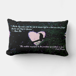 Raven Dark Liebe knackte glühendes Herz mit Zitate Lendenkissen