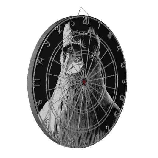 Raven Dartboard Cool Raven Gifts & Dartboard Dartscheibe (Vorderseite Links)