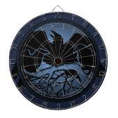 Raven Dartboard Cool Tribal Raven Art Dartboard Dartscheibe (vorne)