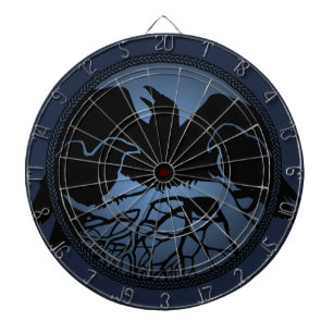 Raven Dartboard Cool Tribal Raven Art Dartboard Dartscheibe