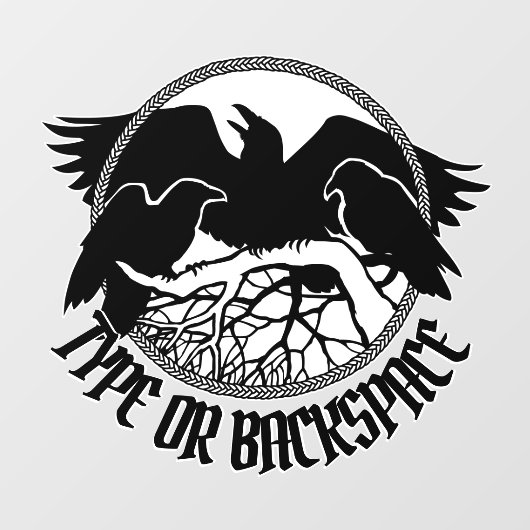 Raven Decal Personalisiert Tribal Art Window Fensteraufkleber (Blatt)