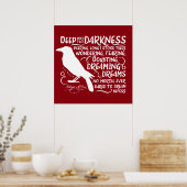 Raven (Deep Into That Darkness) by Edgar Allan Poe Poster (Küche)