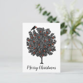 Raven Dekoriert Weihnachtsbaum Frohe Weihnachten (Stehend Vorderseite)