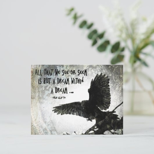 Raven Dream Postkarte (Stehend Vorderseite)