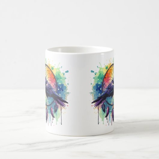 Raven Dreamcatcher Kaffeetasse (Mittel)
