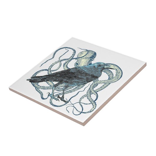 Raven Dreams of the Octopus Fliese (Seite)