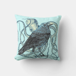 Raven Dreams of the Octopus Kissen