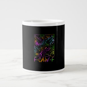 Raven F-Caw-F Bunter Neon-Goth-Vogel Lustig  Jumbo-Tasse