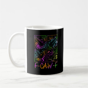 Raven F-Caw-F Buntes Neon-Gotik-Vogel Lustig  Kaffeetasse