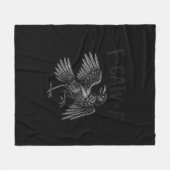 Raven F-Caw-F Funny Raven Quote Fleecedecke (Vorderseite (Horizontal))