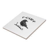 Raven F-CAW-F Halloween Minimalistisch Fliese (Seite)